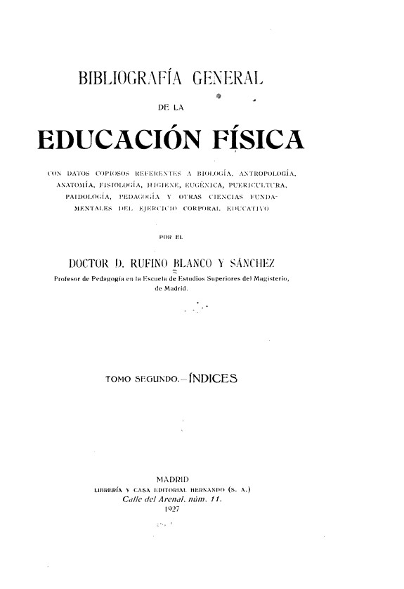 Bibliografía general de la educación física